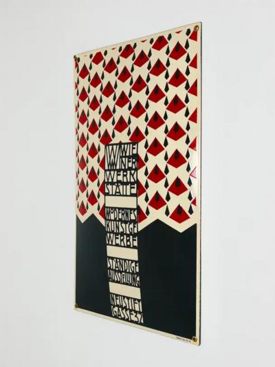  Wiener Werkst tte Josef Hoffmann Wiener Werkst tte Vienna Art Nouveau Enamel Advertising Sign