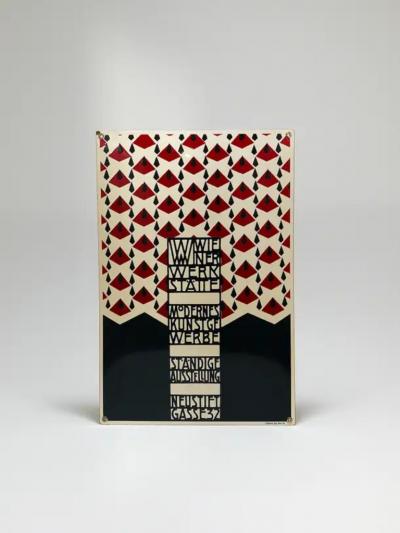  Wiener Werkst tte Josef Hoffmann Wiener Werkst tte Vienna Art Nouveau Enamel Advertising Sign