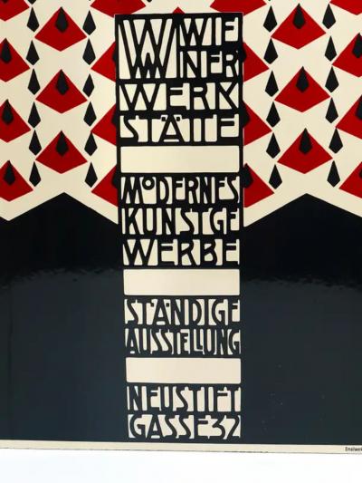  Wiener Werkst tte Josef Hoffmann Wiener Werkst tte Vienna Art Nouveau Enamel Advertising Sign