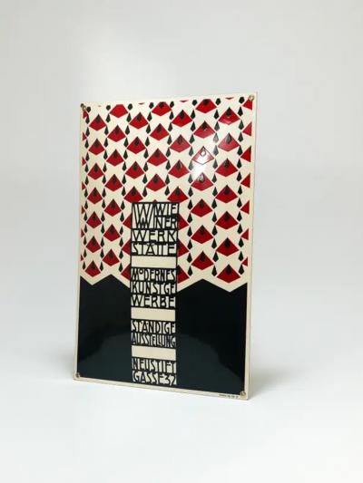 Wiener Werkst tte Josef Hoffmann Wiener Werkst tte Vienna Art Nouveau Enamel Advertising Sign