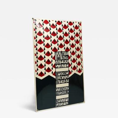  Wiener Werkst tte Josef Hoffmann Wiener Werkst tte Vienna Art Nouveau Enamel Advertising Sign
