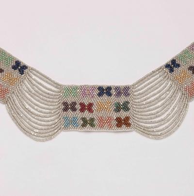Wiener Werkst tte Jugendstil Beadwork Necklace attributed to Wiener Werkst tte