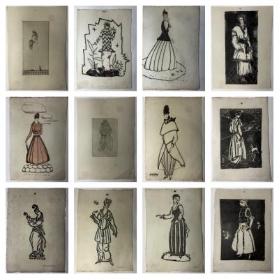  Wiener Werkst tte Mode Wein 1914 15 12 Wiener Werkst tte Fashion Wood Cuts