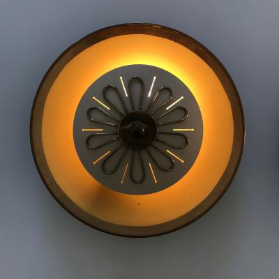  Wila Set of Two Mid Century Modern Wall Lamps or Flush Mounts by Wila 1950s Germany