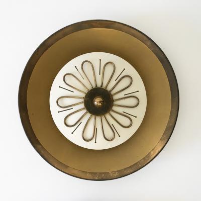  Wila Set of Two Mid Century Modern Wall Lamps or Flush Mounts by Wila 1950s Germany