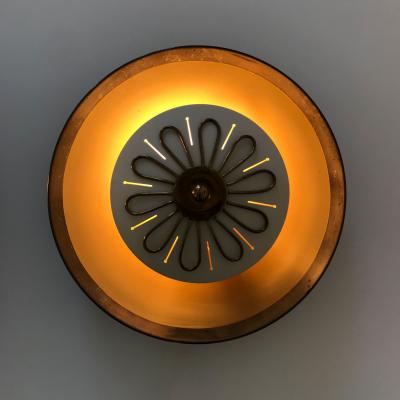  Wila Set of Two Mid Century Modern Wall Lamps or Flush Mounts by Wila 1950s Germany