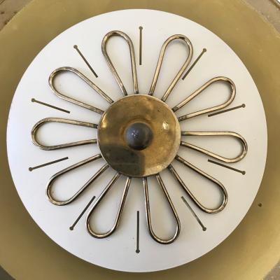  Wila Set of Two Mid Century Modern Wall Lamps or Flush Mounts by Wila 1950s Germany