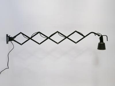  Wilhelm Bader Huge Adjustable Bauhaus Scissor Wall Lamp by Wilhelm B der Germany 1930s