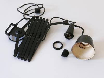  Wilhelm Bader Rare Huge Adjustable Bauhaus Scissor Wall Lamp by Wilhelm B der Germany 1930s