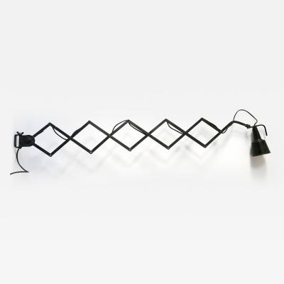  Wilhelm Bader Rare Huge Adjustable Bauhaus Scissor Wall Lamp by Wilhelm B der Germany 1930s