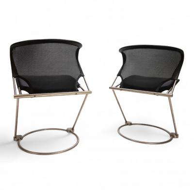  Wilkhahn Set of 2 Wilkhahn Nuvola conference dining room chairs by Herbert Ohl 1980