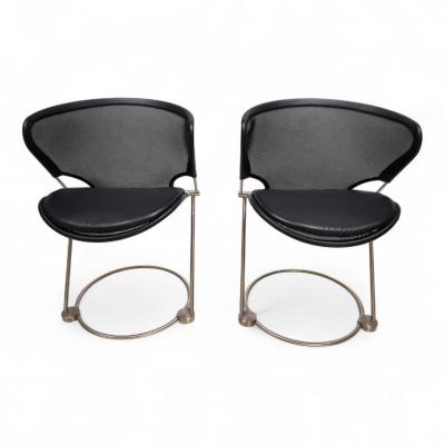  Wilkhahn Set of 2 Wilkhahn Nuvola conference dining room chairs by Herbert Ohl 1980