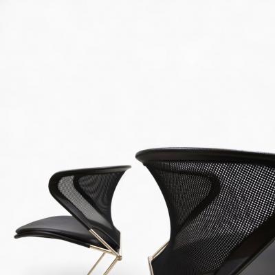  Wilkhahn Set of 2 Wilkhahn Nuvola conference dining room chairs by Herbert Ohl 1980