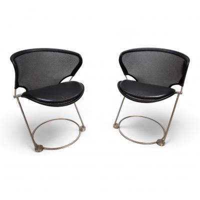  Wilkhahn Set of 2 Wilkhahn Nuvola conference dining room chairs by Herbert Ohl 1980