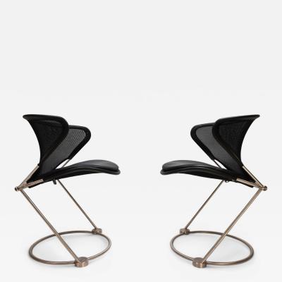  Wilkhahn Set of 2 Wilkhahn Nuvola conference dining room chairs by Herbert Ohl 1980