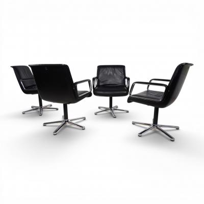  Wilkhahn Set of 4 Wilkhahn Delta swivel chairs by Delta Design 1970