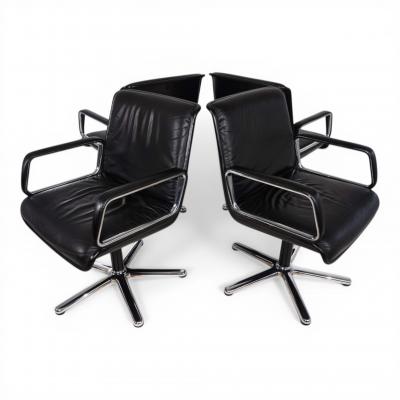  Wilkhahn Set of 4 Wilkhahn Delta swivel chairs by Delta Design 1970