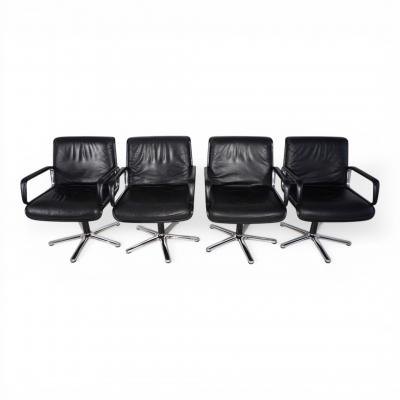  Wilkhahn Set of 4 Wilkhahn Delta swivel chairs by Delta Design 1970
