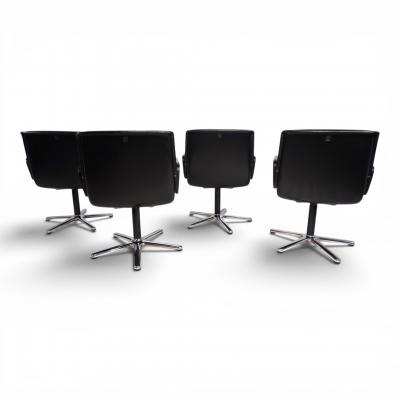  Wilkhahn Set of 4 Wilkhahn Delta swivel chairs by Delta Design 1970