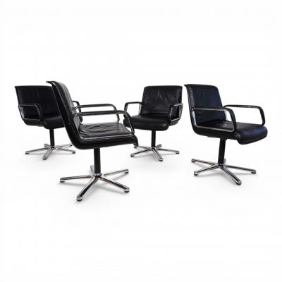  Wilkhahn Set of 4 Wilkhahn Delta swivel chairs by Delta Design 1970