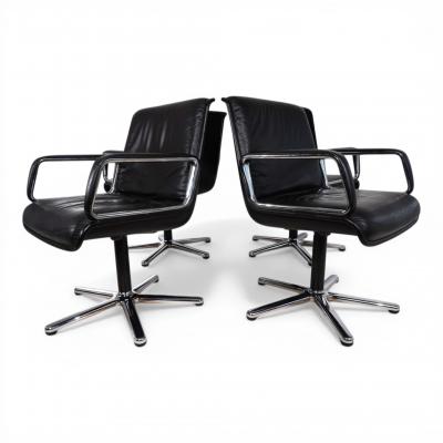  Wilkhahn Set of 4 Wilkhahn Delta swivel chairs by Delta Design 1970