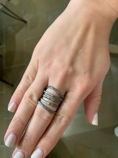  Wille Jewellery Wille Jewellery Rhodium Silver Five Wrap Ring