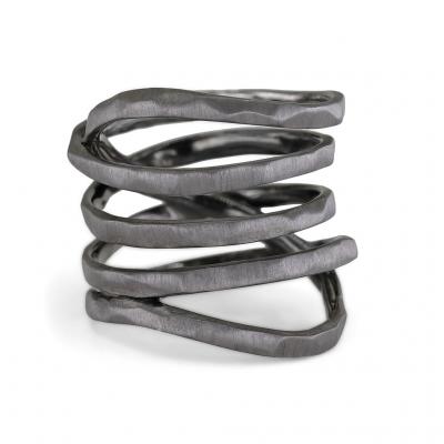  Wille Jewellery Wille Jewellery Rhodium Silver Five Wrap Ring