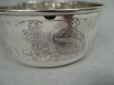  William B Kerr Co Kerr Edwardian Art Nouveau Sterling Silver Fairytale Porringer