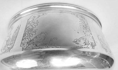  William B Kerr Co Kerr Edwardian Sterling Silver Porringer with Moral Message