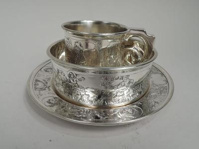  William B Kerr Co Kerr Sterling Silver Baby Set Rich in Turn of the Century Assumptions