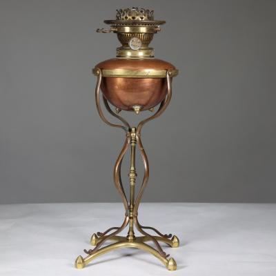  William Benson W A S Benson Co W A S Benson A Copper Brass Table Oil Lamp