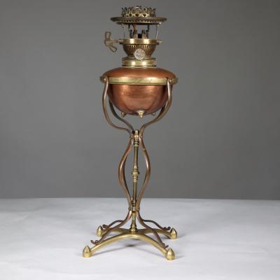  William Benson W A S Benson Co W A S Benson A Copper Brass Table Oil Lamp