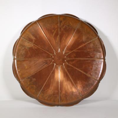  William Benson W A S Benson Co W A S Benson Stamped Mark A Very Large Arts Crafts Copper Lily Pad Tray