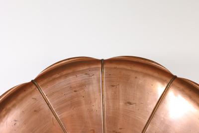  William Benson W A S Benson Co W A S Benson Stamped Mark A Very Large Arts Crafts Copper Lily Pad Tray