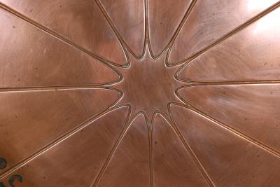  William Benson W A S Benson Co W A S Benson Stamped Mark A Very Large Arts Crafts Copper Lily Pad Tray