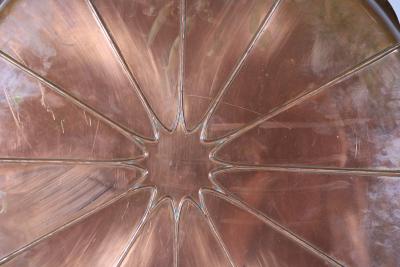  William Benson W A S Benson Co W A S Benson Stamped Mark A Very Large Arts Crafts Copper Lily Pad Tray