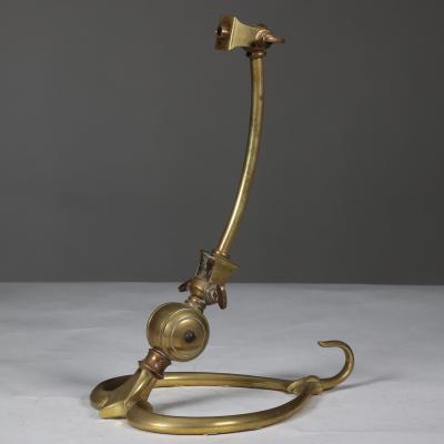  William Benson W A S Benson Co WAS Benson A pair of Arts Crafts brass table lamps with heart shaped bases