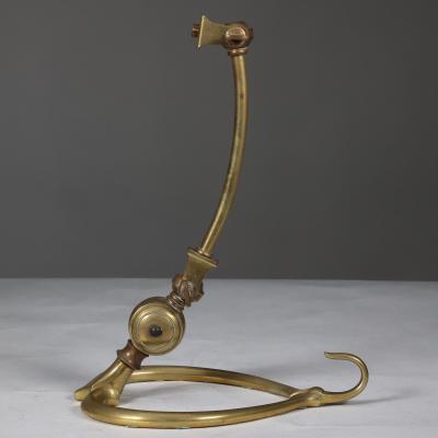  William Benson W A S Benson Co WAS Benson A pair of Arts Crafts brass table lamps with heart shaped bases