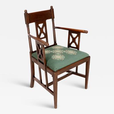  William Birch Ltd William Birch An Aesthetic Movement Walnut Armchair with Turned Ball Finials
