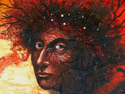  William Carmona Williams Carmona Surrealist Oil Painting on Canvas Cuban Puerto Rican Artist