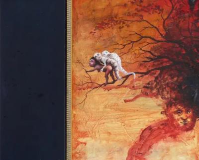  William Carmona Williams Carmona Surrealist Oil Painting on Canvas Cuban Puerto Rican Artist