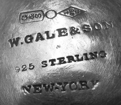  William Gale Son William Gale Medallion New York Classical Creamer Sugar 1862