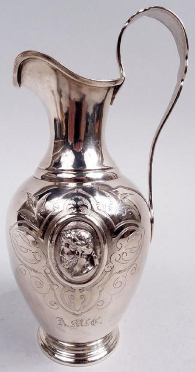  William Gale Son William Gale Medallion New York Classical Creamer Sugar 1862