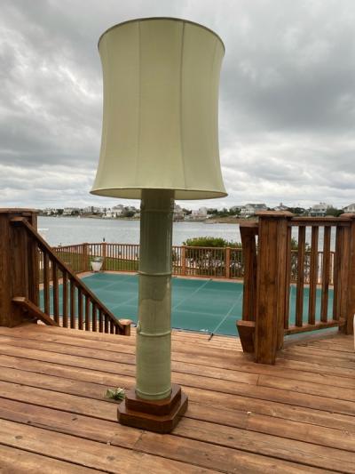  William Haines Inc RARE AND IMPORTANT CERAMIC BAMBOO FLOOR LAMP BY WILLIAM HAINES