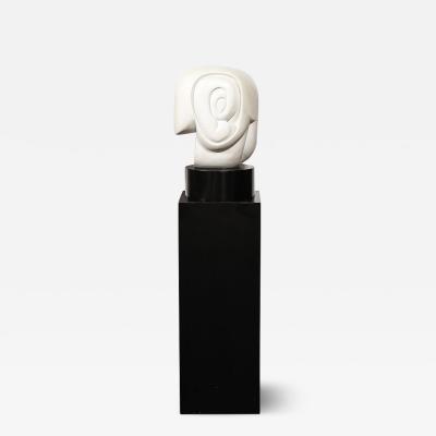 William P Katz Mid Century White Marble Amorphic Sculpture Entitled In the Beginning by Katz