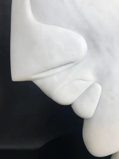  William P Katz Vintage William P Katz Abstract Carved Marble Sculpture Signed WPK