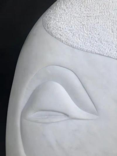  William P Katz Vintage William P Katz Abstract Carved Marble Sculpture Signed WPK