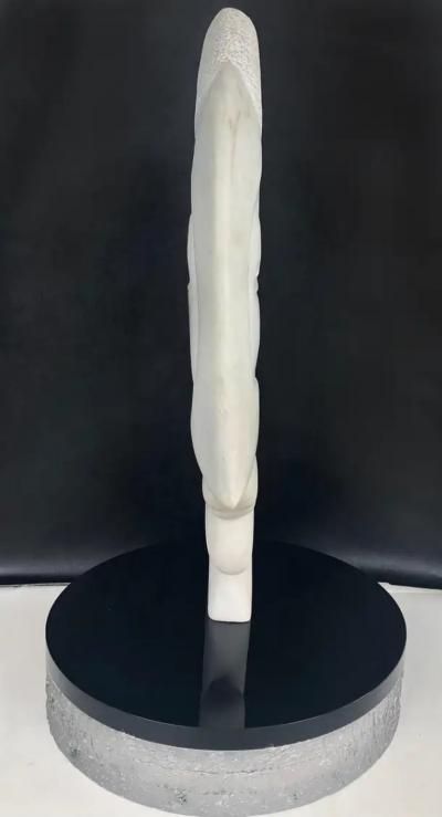  William P Katz Vintage William P Katz Abstract Carved Marble Sculpture Signed WPK