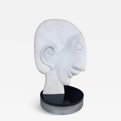  William P Katz Vintage William P Katz Abstract Carved Marble Sculpture Signed WPK