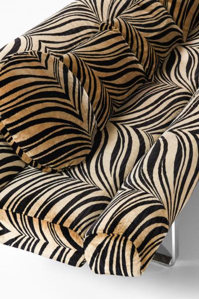  William Plunkett Oxted Sofa in Original Zebra Patterned Fabric by William Plunkett 1970s